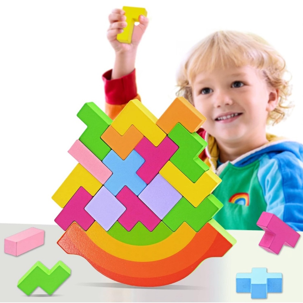 Balance Blocks Montessori Toys for Toddlers, Education for Fine Motor Skills - Picture 2 of 2